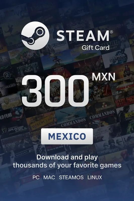 Tarjeta Steam $300 (Cashback 5%)