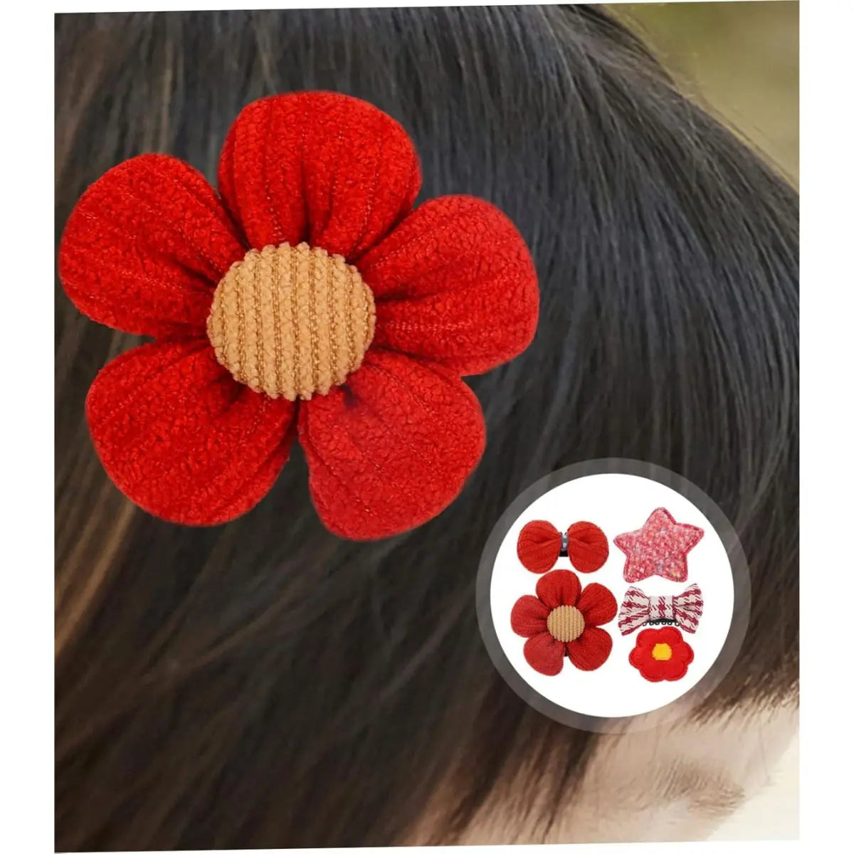Accessories 5 Set Clips Brooches and Hair Ornaments for Girls
