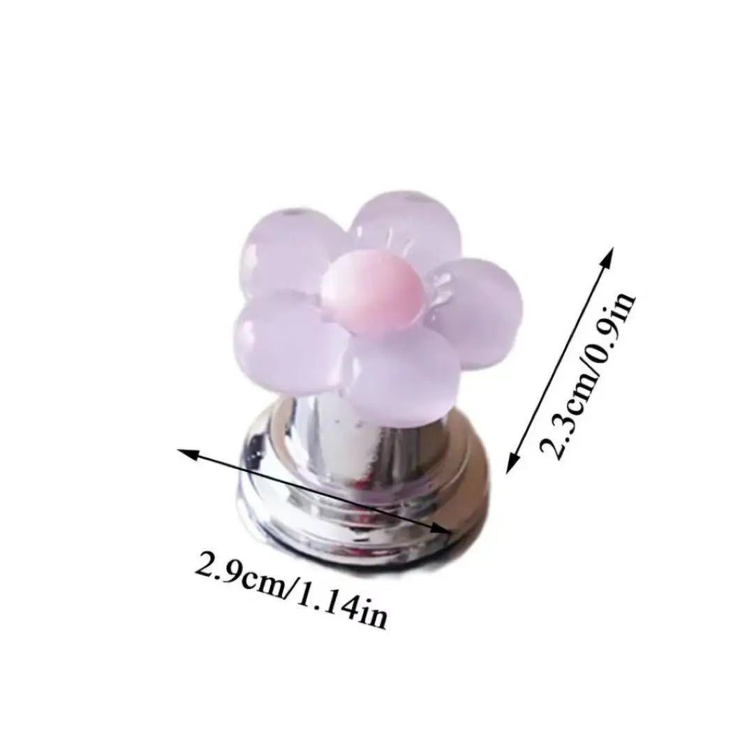 2 PCS Flower Shape Toilet Press, Toilet Push Button Press, Water Tank Pressure Switch, Nail Protector, Bathroom Decoration, 1 PCS