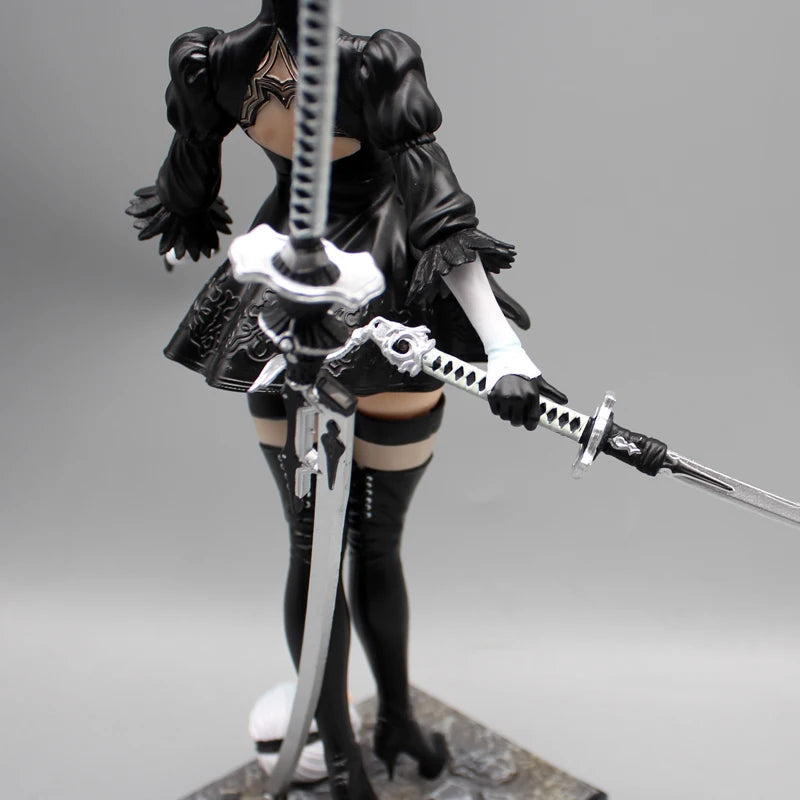 27.5cm Nier Automata 2b Four Styles Game Girl Figure Mechanical Lifeform Statue Collection Desktop Decoration Ornament Toys Gift
