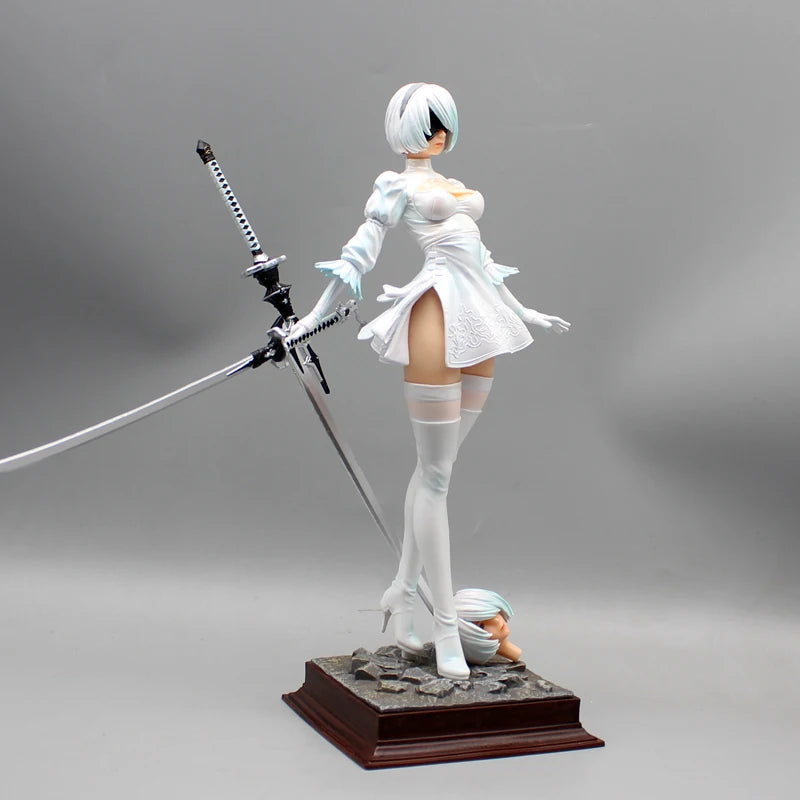 27.5cm Nier Automata 2b Four Styles Game Girl Figure Mechanical Lifeform Statue Collection Desktop Decoration Ornament Toys Gift