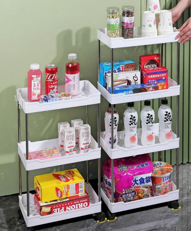 Bathroom Cart Storage Rack Floor-mounted Multi-layer Toilet Storage Living Room Storage Cart Kitchen Gap Storage Shelf