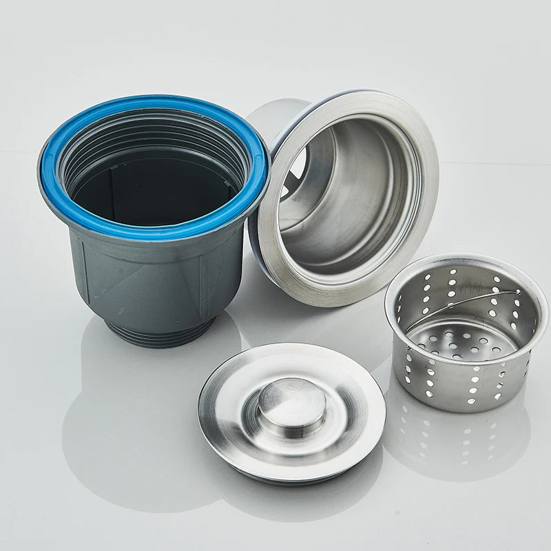 304 Stainless Steel Waterfall Kitchen Sink Sink Large Single basin With Large Single Slot Sink Above Counter With Cup Disher