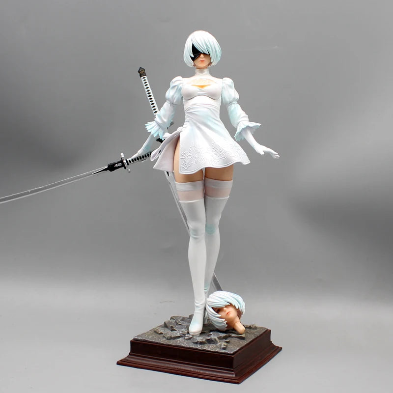 27.5cm Nier Automata 2b Four Styles Game Girl Figure Mechanical Lifeform Statue Collection Desktop Decoration Ornament Toys Gift