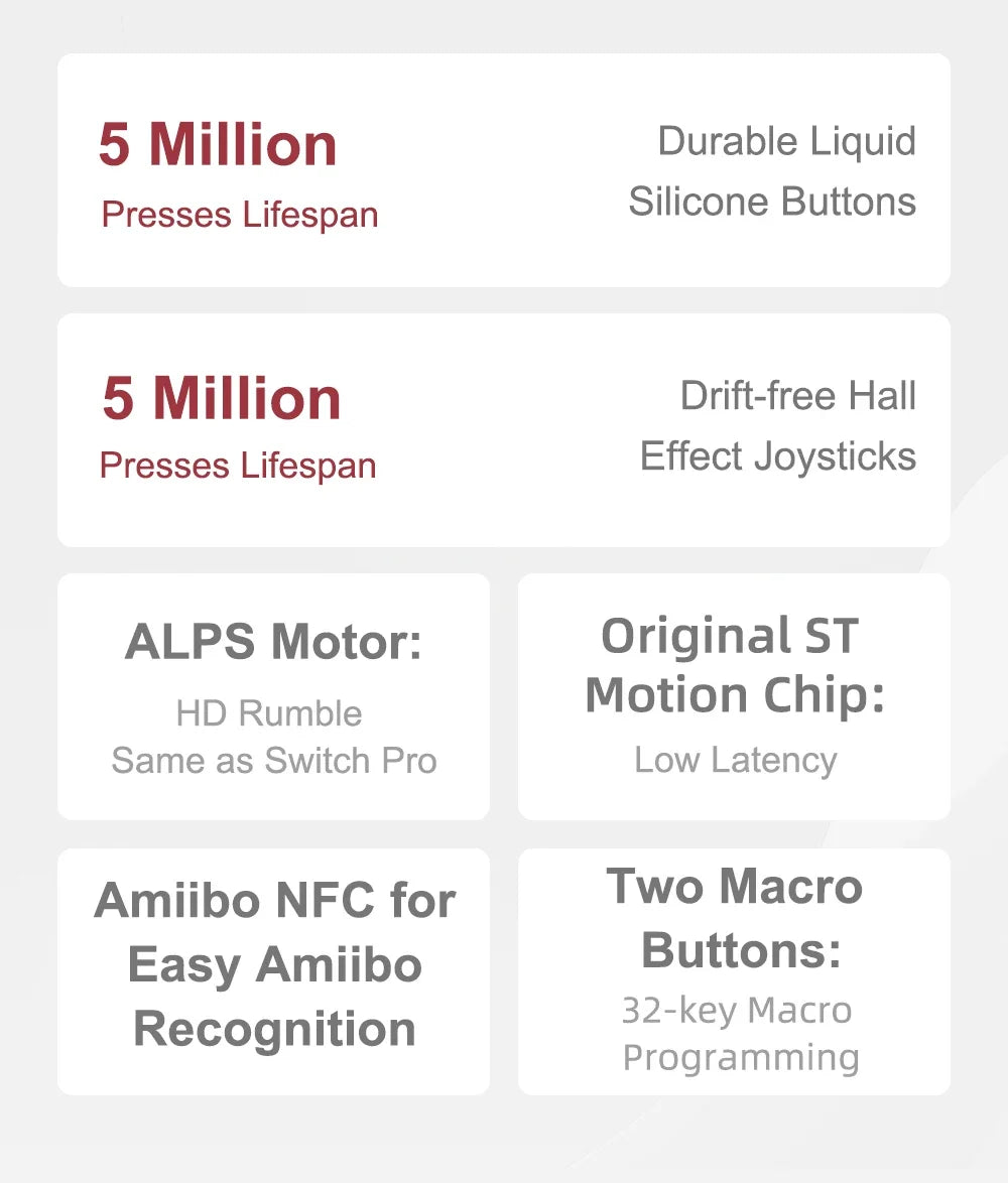 MOBAPAD N1S / N1 HD Bluetooth Gamepad,Wireless Game Controller with Hall Effect Joystick for Nintendo Switch OLED PC IOS Android