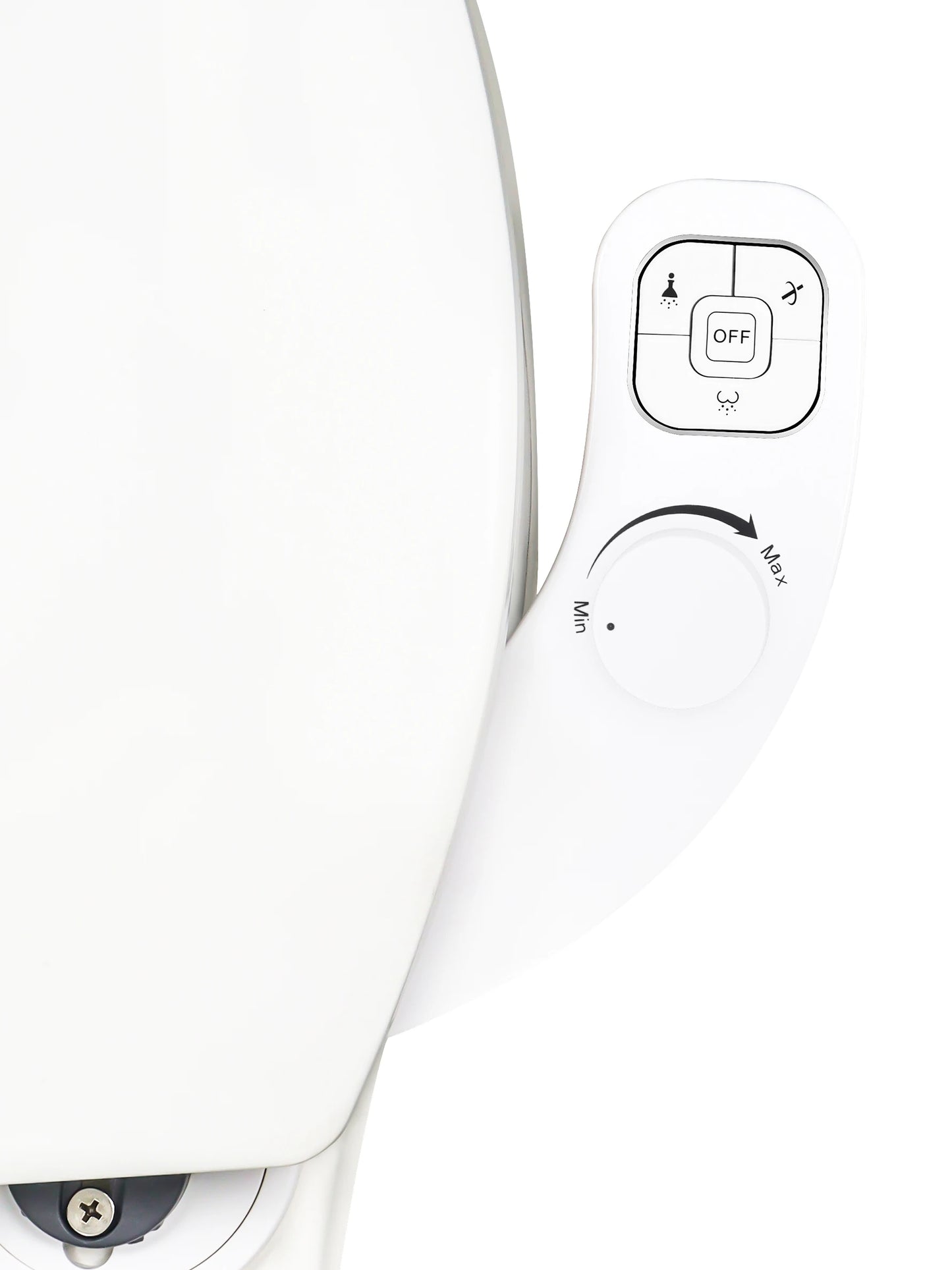 SAMODRA Non-Electric Left-Hand Bidet - Self Cleaning Dual Nozzle (Frontal and Rear Wash) Fresh Water Bidet