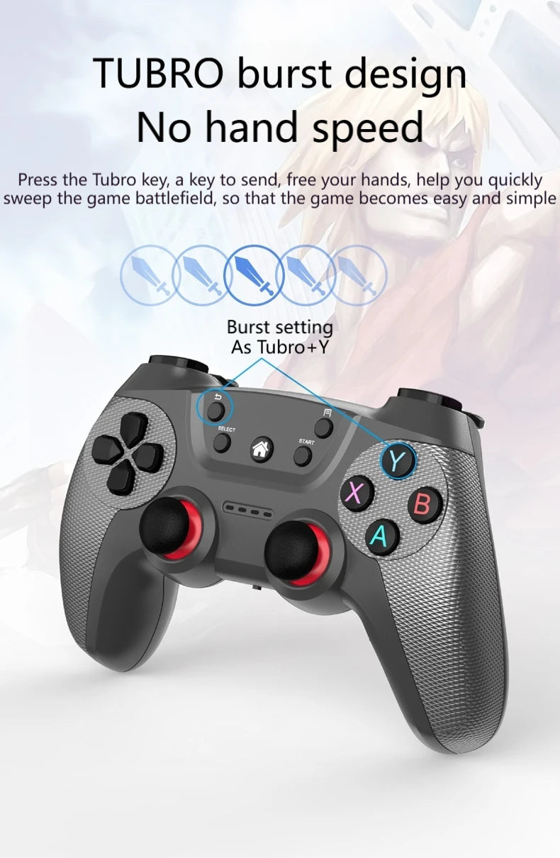Wireless USB Game Controller for Tesla Model Y/3/X/S Double Player Online TV PC PS3 Steam Compatible Gaming Accessory