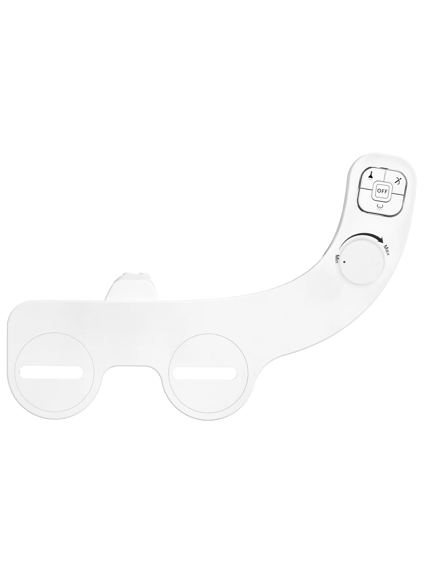 SAMODRA Non-Electric Left-Hand Bidet - Self Cleaning Dual Nozzle (Frontal and Rear Wash) Fresh Water Bidet