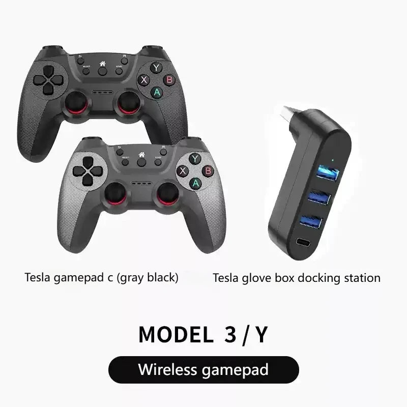 Wireless USB Game Controller for Tesla Model Y/3/X/S Double Player Online TV PC PS3 Steam Compatible Gaming Accessory