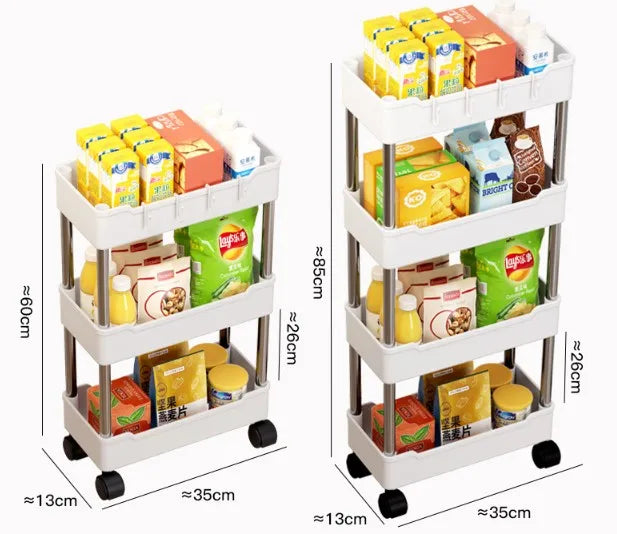 Bathroom Cart Storage Rack Floor-mounted Multi-layer Toilet Storage Living Room Storage Cart Kitchen Gap Storage Shelf