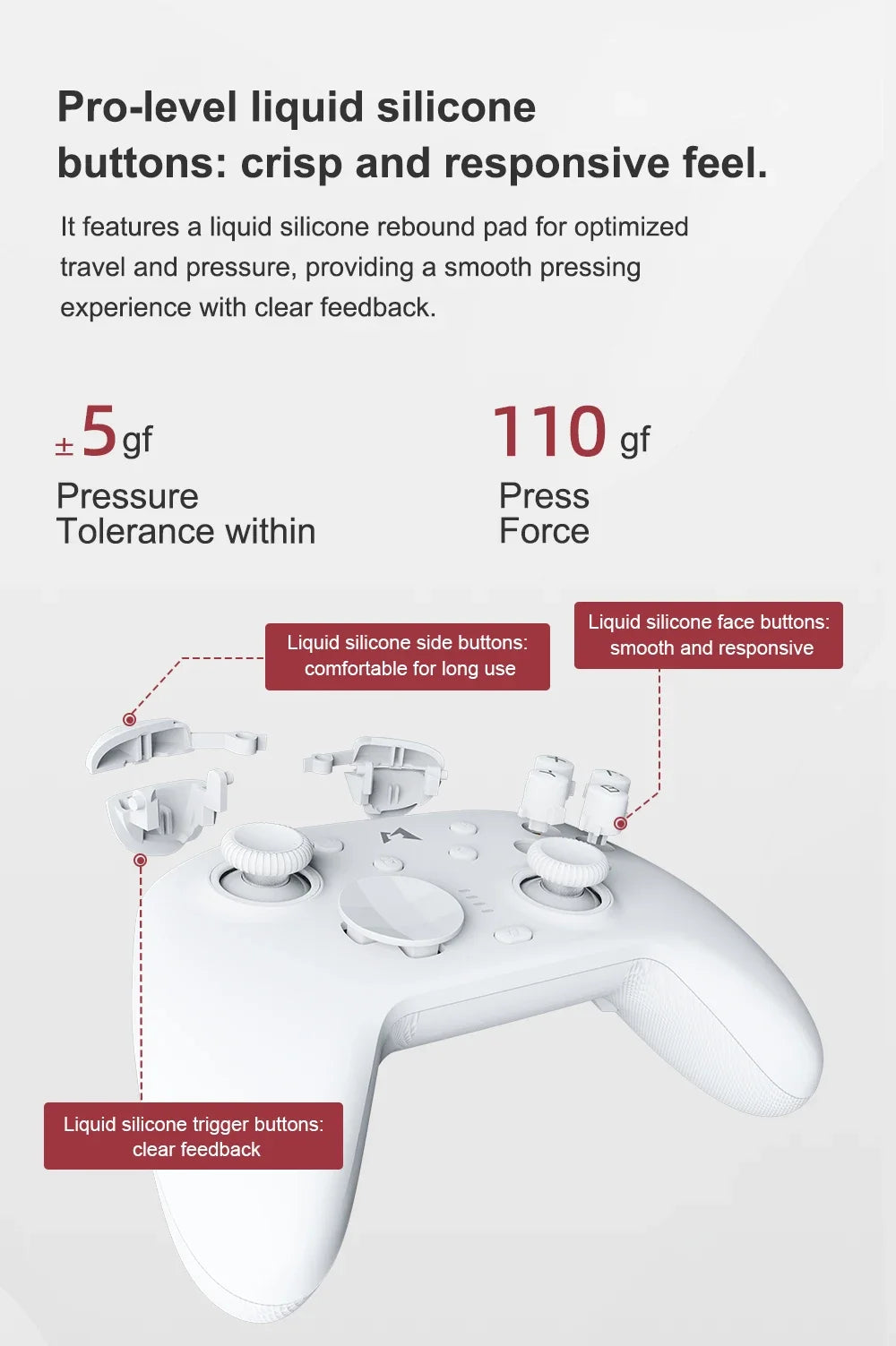 MOBAPAD N1S / N1 HD Bluetooth Gamepad,Wireless Game Controller with Hall Effect Joystick for Nintendo Switch OLED PC IOS Android