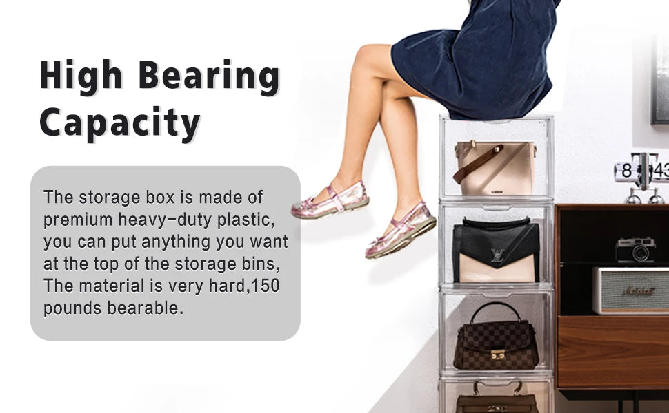 Clear Large Capacity Storage Box Organizer For Figures Acrylic Box Blind Box Makeup Toy Showcase Organizer For Handbag Figurine