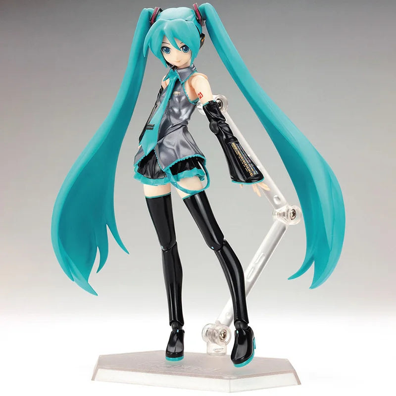 Anime FIGMA Hatsune Miku Action Figures Movable Joints Contain The Props Desktop Decoration Collection PVC Model Toys Kids Gifts