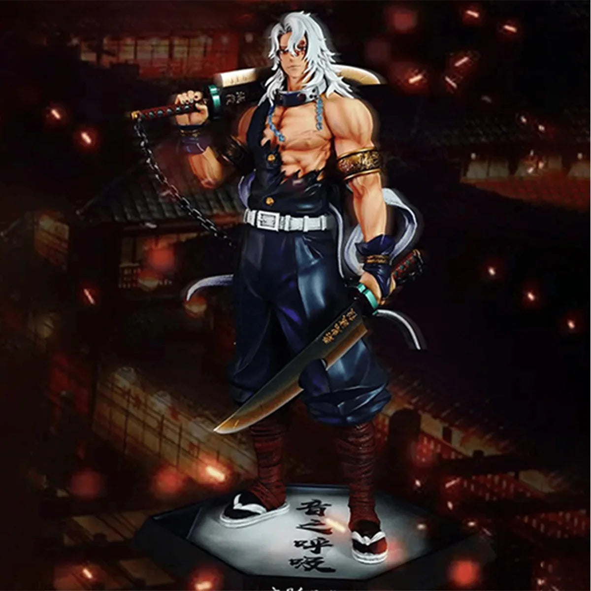 Anime Figures Collectible Model of Japanese Anime Characters Yoriichi Tsugikuni Kokushibō Gyūtar Ō Daki Inosuke Hashibira Tengen Uzui Tengen Uzui, the Pillar of Sound Dōma Figure Gk - Douma