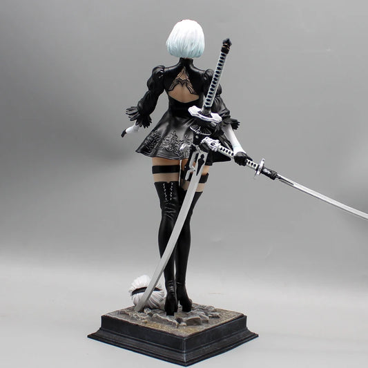 27.5cm Nier Automata 2b Four Styles Game Girl Figure Mechanical Lifeform Statue Collection Desktop Decoration Ornament Toys Gift