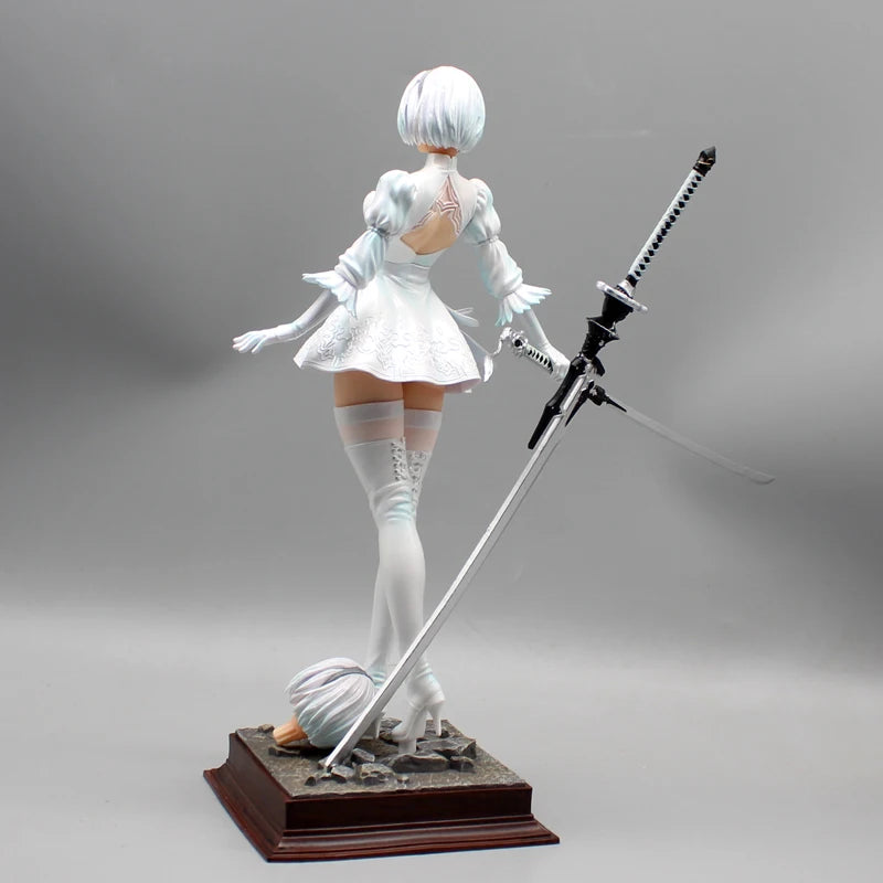 27.5cm Nier Automata 2b Four Styles Game Girl Figure Mechanical Lifeform Statue Collection Desktop Decoration Ornament Toys Gift