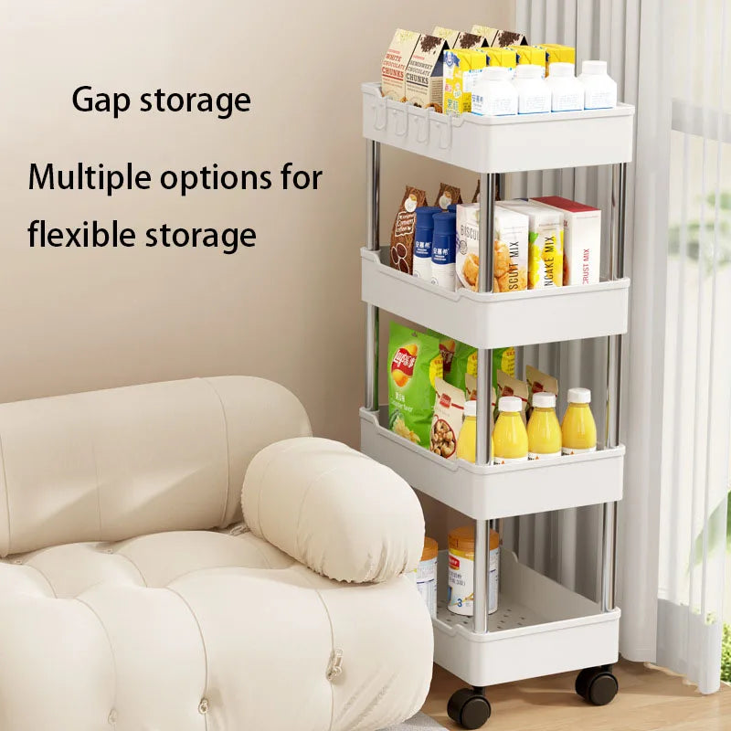 Bathroom Cart Storage Rack Floor-mounted Multi-layer Toilet Storage Living Room Storage Cart Kitchen Gap Storage Shelf