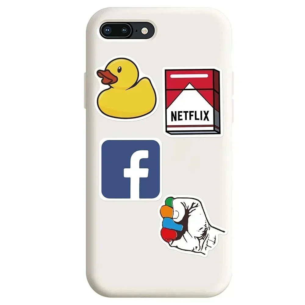 100Pcs Fashion Brand Logo Stickers DIY Skateboard Laptop Luggage Car Bike Motorcycle Phone Cool Aesthetics Sticker Decals Toy