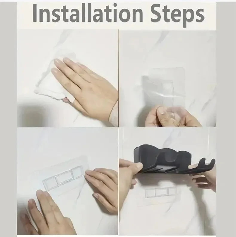 Hair Dryer Storage Rack Non Perforated Bathroom Wall Mounted Bracket Bathroom Air Duct Storage And Placement Rack Hanging Rack