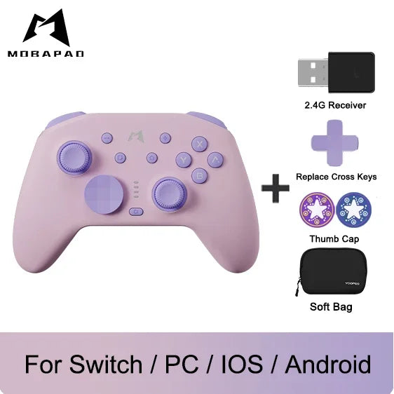 MOBAPAD N1S / N1 HD Bluetooth Gamepad,Wireless Game Controller with Hall Effect Joystick for Nintendo Switch OLED PC IOS Android