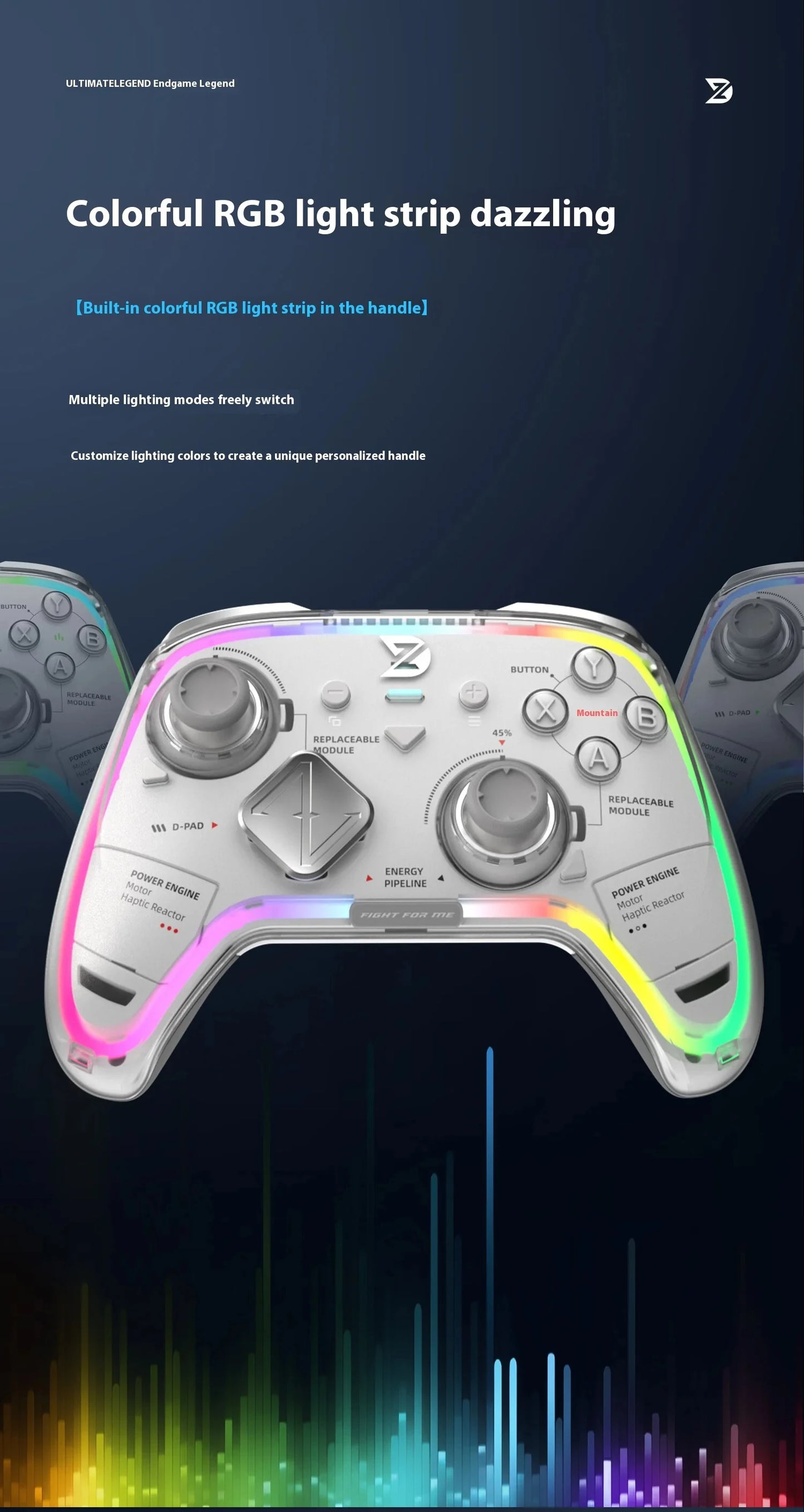 Zd Ultimate Legend Game Controller Elite Modular Sensory Rgb Switch Phone Bluetooth Controller Ns Tablet Steam Xbox Gifts ZD
