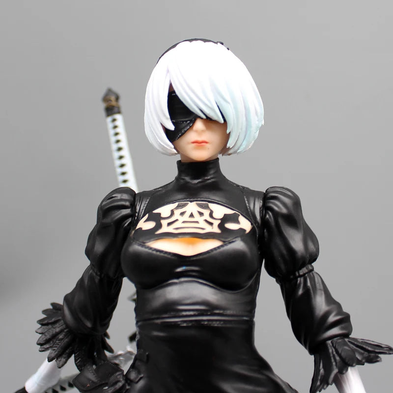 27.5cm Nier Automata 2b Four Styles Game Girl Figure Mechanical Lifeform Statue Collection Desktop Decoration Ornament Toys Gift