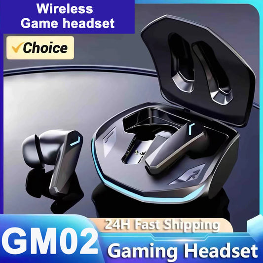 GM2 Pro Bluetooth 5.3 Earphones Sports Headset Wireless In-Ear Gaming Low Latency Dual Mode Music Headphones New