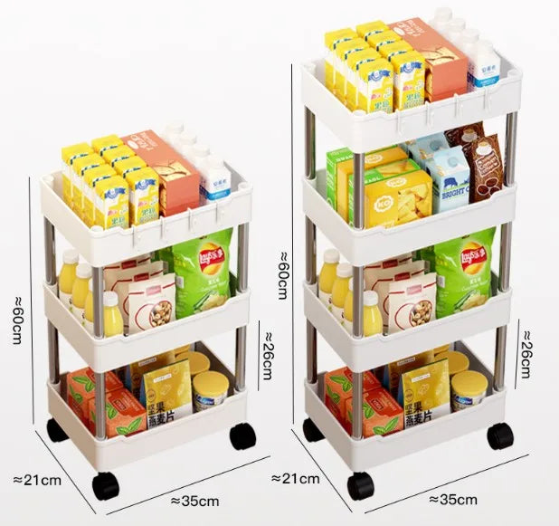 Bathroom Cart Storage Rack Floor-mounted Multi-layer Toilet Storage Living Room Storage Cart Kitchen Gap Storage Shelf