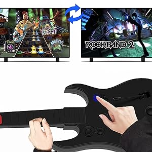 DOYO 2.4G Wireless Guitar Hero Controller for PC PS3 Compatible With Clone Hero Rock Band Games Remote Joystick Console