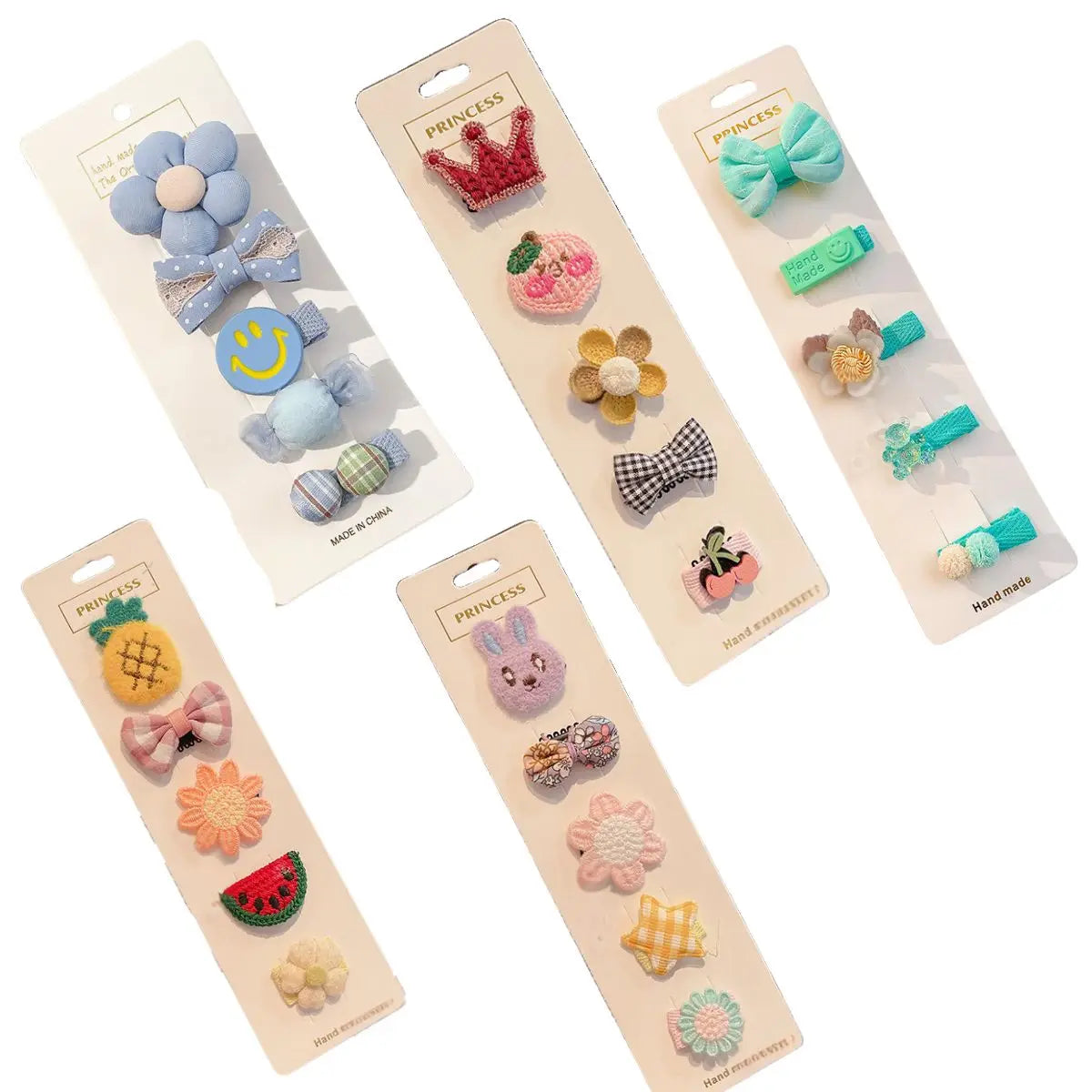 Accessories 5 Set Clips Brooches and Hair Ornaments for Girls