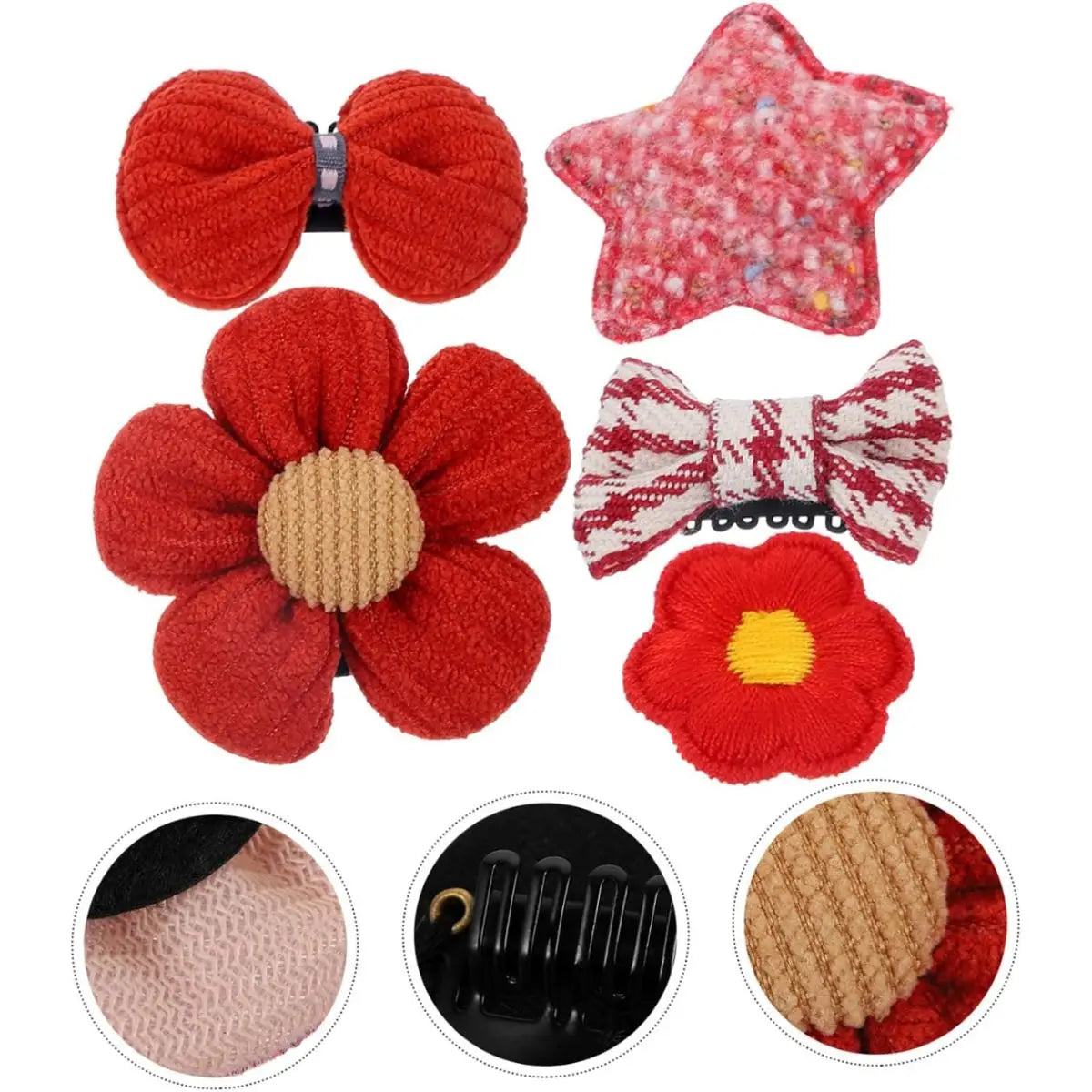 Accessories 5 Set Clips Brooches and Hair Ornaments for Girls