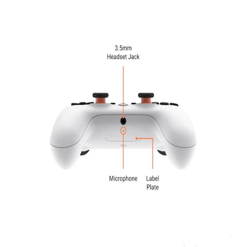 Google Stadia Bluetooth Game Controller - Controller Only, Bulk Packaging, Google Ultra Not Included (White)