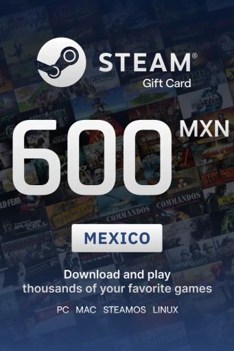 Tarjeta Steam $600 MXN (Cashback 5%)