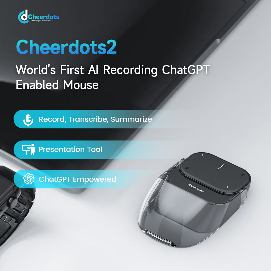 Cheerdots 2 Detachable Air Mouse Wireless Touchpad Wireless Pocket AI Recording Controll ChatGpt Office All-in-one Enabled Mouse
