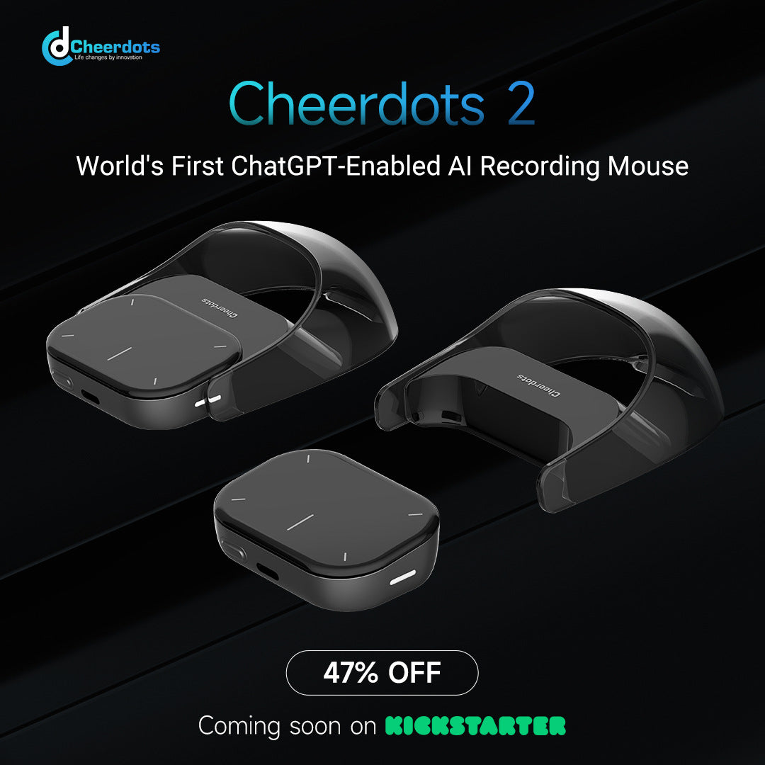 Cheerdots 2 Detachable Air Mouse Wireless Touchpad Wireless Pocket AI Recording Controll ChatGpt Office All-in-one Enabled Mouse