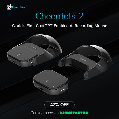 Cheerdots 2 Detachable Air Mouse Wireless Touchpad Wireless Pocket AI Recording Controll ChatGpt Office All-in-one Enabled Mouse