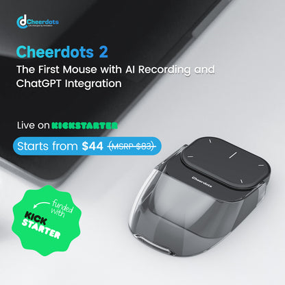 Cheerdots 2 Detachable Air Mouse Wireless Touchpad Wireless Pocket AI Recording Controll ChatGpt Office All-in-one Enabled Mouse