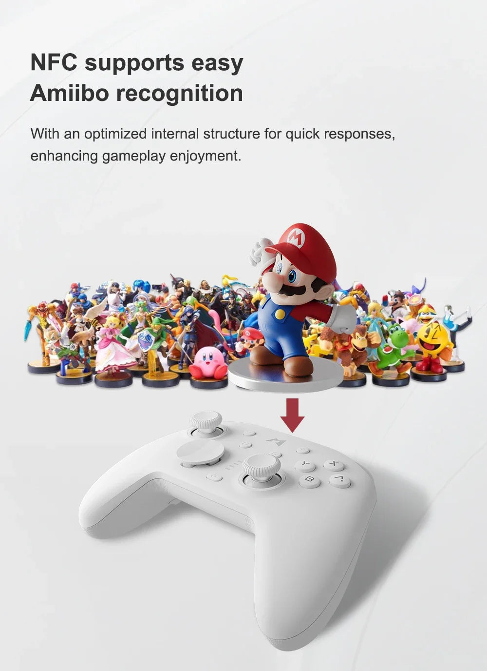 MOBAPAD N1S / N1 HD Bluetooth Gamepad，Wireless Game Controller with Hall Effect Joystick for Nintendo Switch OLED PC IOS Android