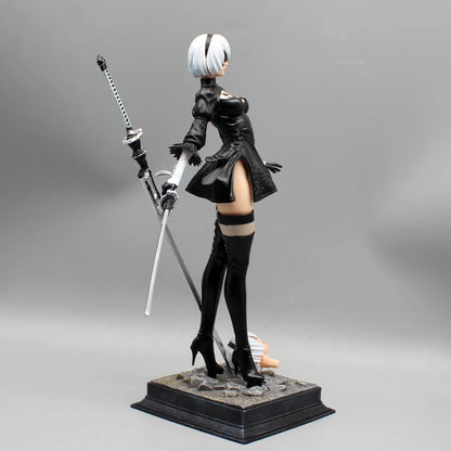 27.5cm Nier Automata 2b Four Styles Game Girl Figure Mechanical Lifeform Statue Collection Desktop Decoration Ornament Toys Gift