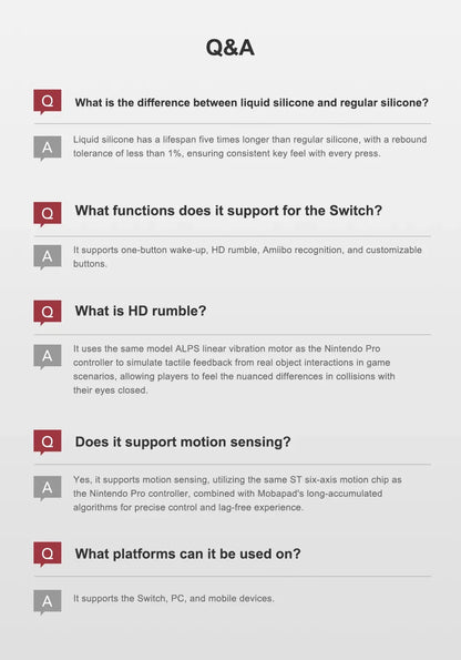 MOBAPAD N1S / N1 HD Bluetooth Gamepad，Wireless Game Controller with Hall Effect Joystick for Nintendo Switch OLED PC IOS Android