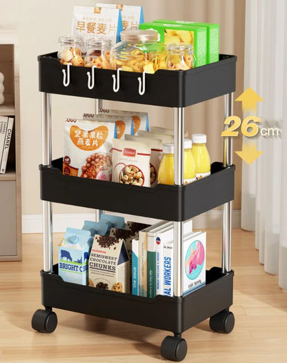 Bathroom Cart Storage Rack Floor-mounted Multi-layer Toilet Storage Living Room Storage Cart Kitchen Gap Storage Shelf