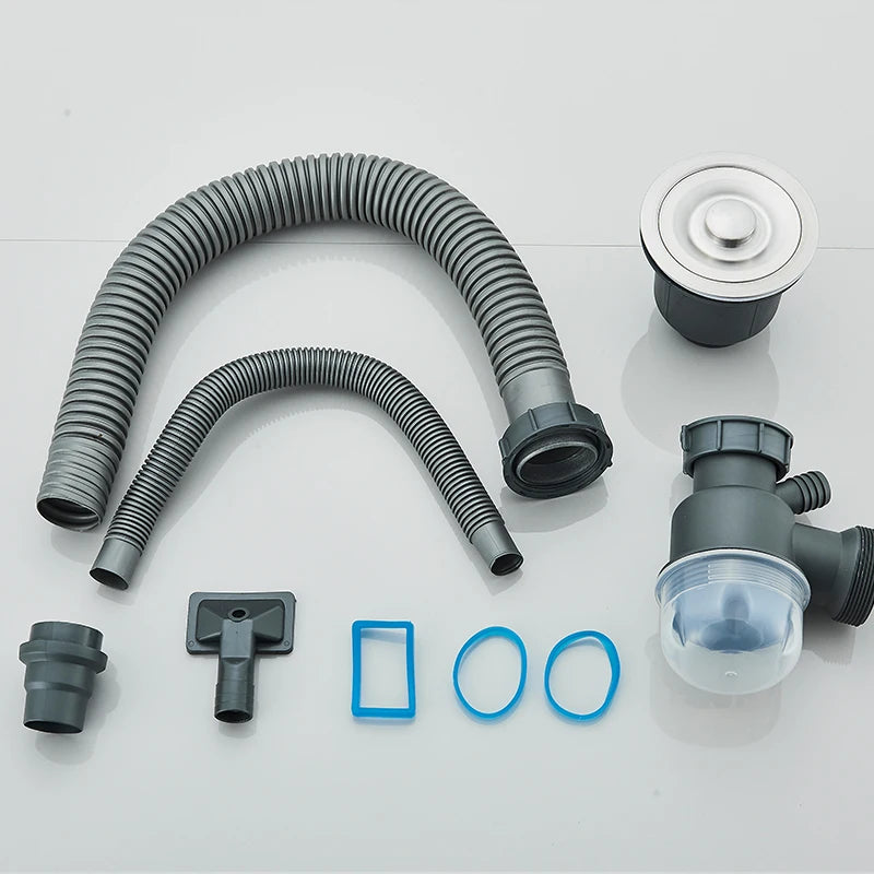 304 Stainless Steel Waterfall Kitchen Sink Sink Large Single basin With Large Single Slot Sink Above Counter With Cup Disher