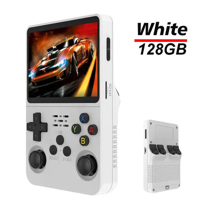 R46S Retro Handheld Game Console Linux System 128G 4.0inch IPS Screen Two-player Online Game 64GB Console Retro Game R36S