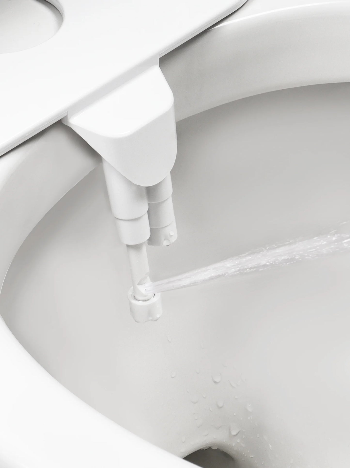 SAMODRA Non-Electric Left-Hand Bidet - Self Cleaning Dual Nozzle (Frontal and Rear Wash) Fresh Water Bidet