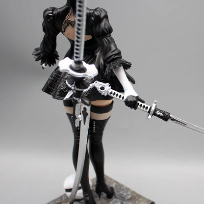 27.5cm Nier Automata 2b Four Styles Game Girl Figure Mechanical Lifeform Statue Collection Desktop Decoration Ornament Toys Gift