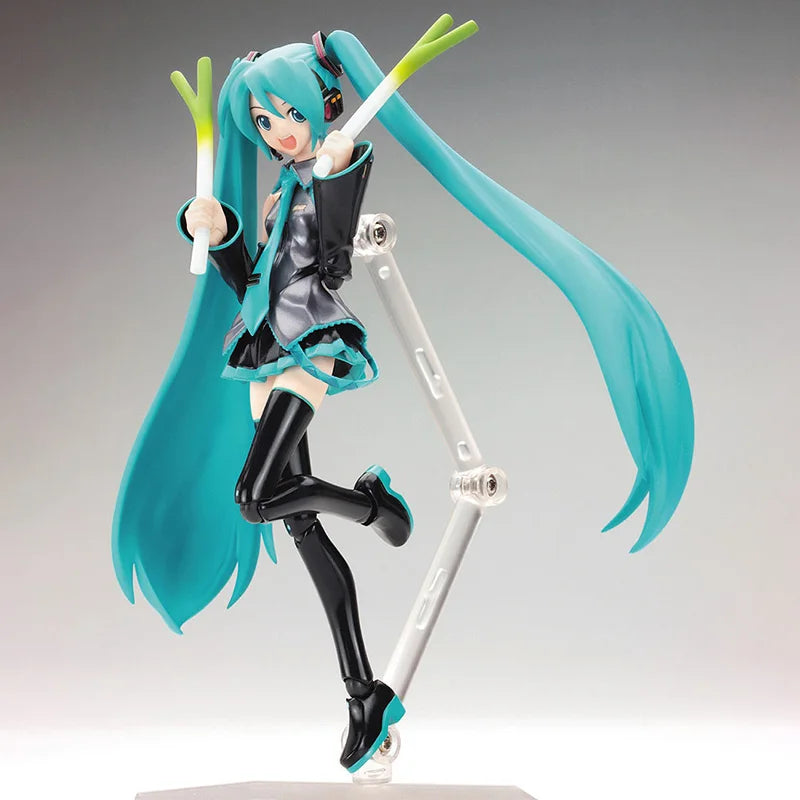 Anime FIGMA Hatsune Miku Action Figures Movable Joints Contain The Props Desktop Decoration Collection PVC Model Toys Kids Gifts