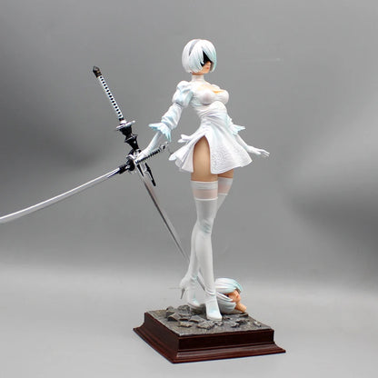 27.5cm Nier Automata 2b Four Styles Game Girl Figure Mechanical Lifeform Statue Collection Desktop Decoration Ornament Toys Gift
