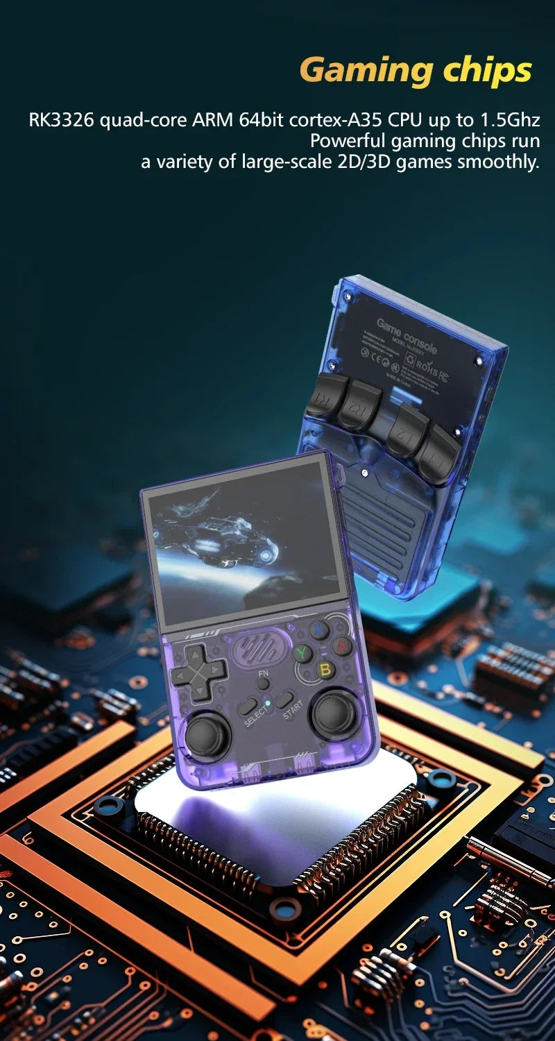 100% ArKOS R36XX Retro Handheld Game Console Linux System 3.5 Inch IPS Screen 64/128GB/256GB Game Player R36S updated version