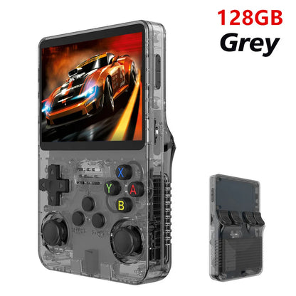 Retro R36S Handheld Video Game Console 3.5 Inch IPS Screen 128GB Preloaded Games Portable Pocket Player with Linux System