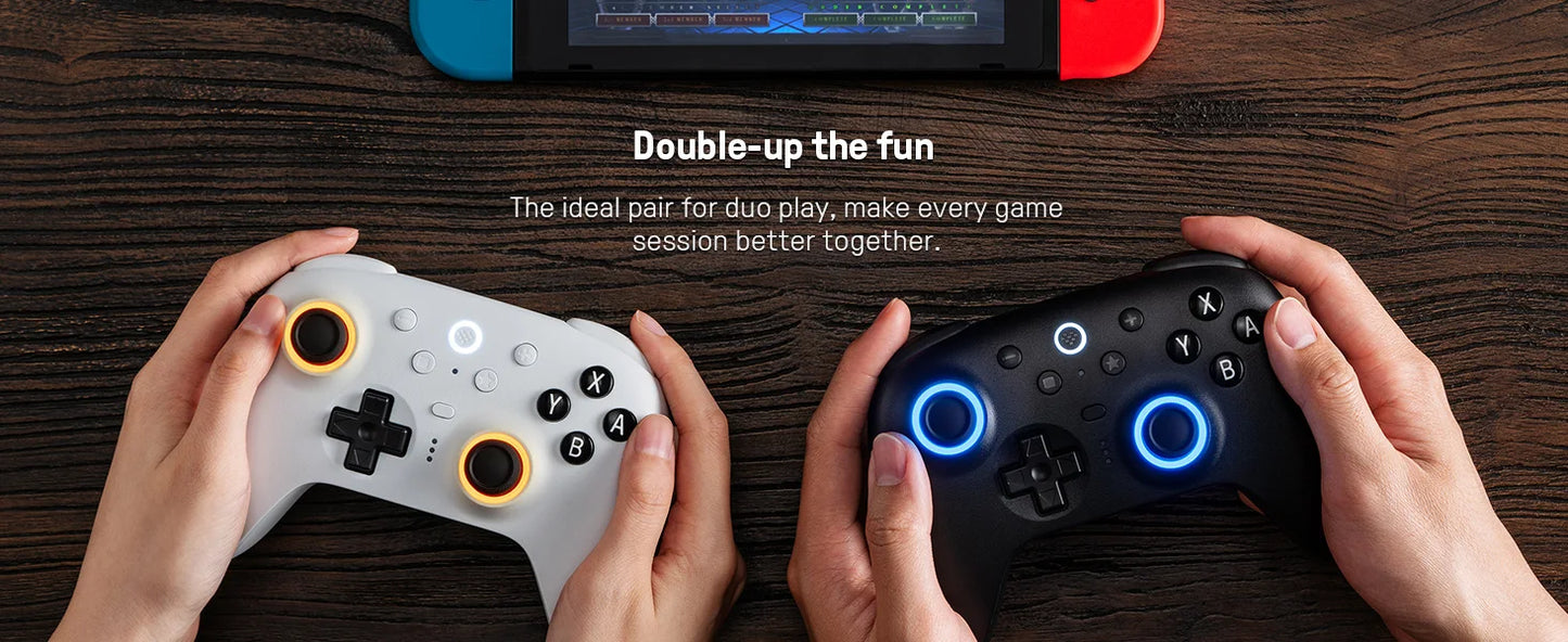 8BitDo Ultimate 2 Bluetooth Gamepad Game Controller with TMR Joysticks & Hall Effect Triggers for Nintendo Switch 2,PC,Windows